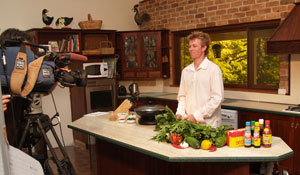 NSW DPI technical officer David Daniels is guest chef in a video demonstrating recipes for Asian vegetables.