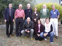 New Zealand Ministry of Agriculture and Fisheries and Queensland Department of Primary Industries representatives received training recently from ASCU staff including Unit Director, Dr Murray Fletcher (top row, second from right), Manager, Peter Gillespie (red shirt) and Herbarium Curator, Dr Michael Priest (centre, back).